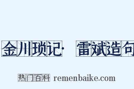 金川琐记·雷斌造句是什么意思的图片